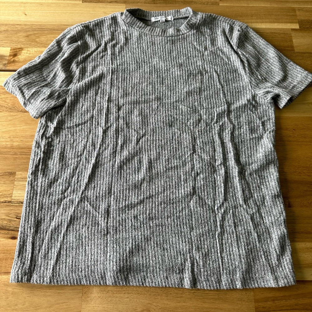 High neck grey t-shirt